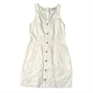 Anthropologie Greylin White Cotton Button Down Dress Sz XS
